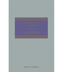 Arlidge, Eady & Smith on Contempt 5th ed with 1st Supplement Arlidge, Eady & Smith on Contempt 5th ed with 1st Supplement
